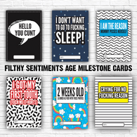 Filthy Baby Milestone Cards